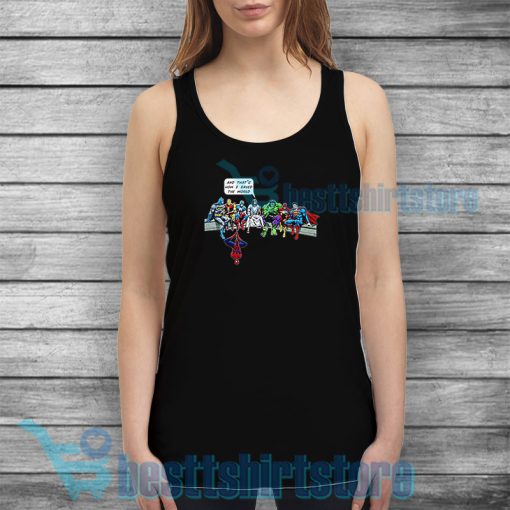 How I Saved The World Jesus The Avengers Tank Top