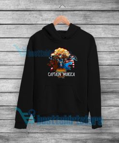 Funny Captain Murica Hoodie Mens or Womens S-5XL