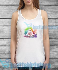 Harry Potter Deathly Hallows Logo Tank Top Mens or Womens S-3XL
