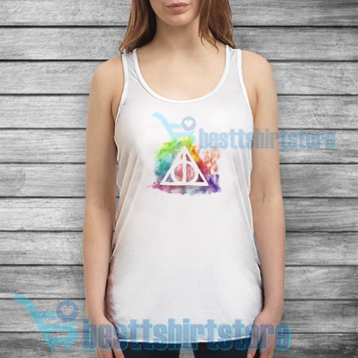 Harry Potter Deathly Hallows Logo Tank Top Mens or Womens S-3XL