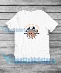 Too Lazy To Worry T-Shirt Cute Sloth Quotes S-5XL