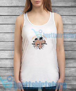 Too Lazy To Worry Tank Top Cute Sloth Quotes S-3XL