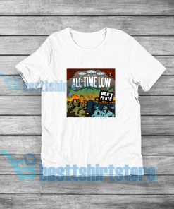 All Time Low Don't Panic T-Shirt Rock Band Merch S-3XL