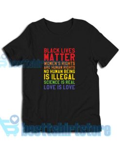 Black Lives Love T-Shirt Is Love Women and Men S-3XL