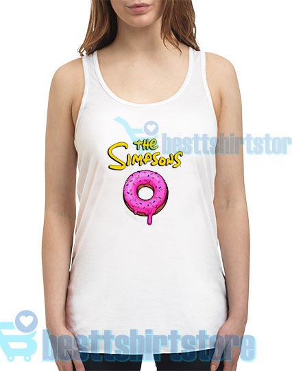 The Simpsons Donut Tank Top Men And Women S-2XL