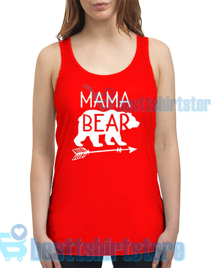 Mama Bear Tank Top Christmas Gift for Mom S-2XL