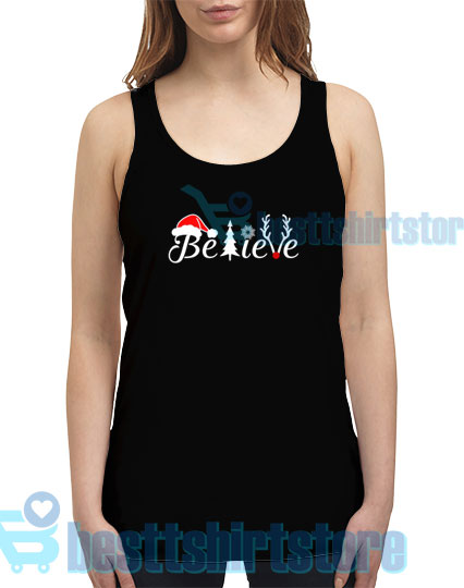Get It Now Believe Christmas Tank Top for Men's and Women's S - 2XL