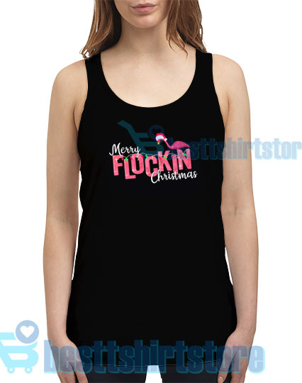 Get It Now Flamingo Christmas Tank Top for Men's and Women's S - 2XL