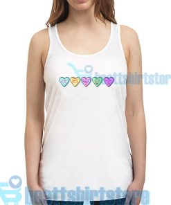 Candy Heart Disney Love Quotes Tank Top S - 2XL