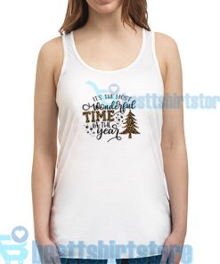Most Wonderful Time Tank Top Cheetah Christmas S - 2XL