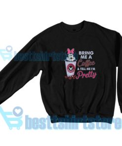 Get It Now Cute Minnie With Coffee Sweatshirt S - 3XL