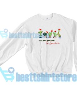 Santa Hat Cactus Sweatshirt S – 3XL