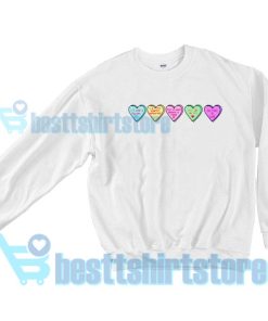 Candy Heart Disney Love Quotes Sweatshirt S - 3XL