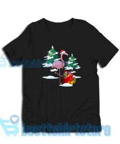 Pink-Flamingo-Christmas-T-Shirt