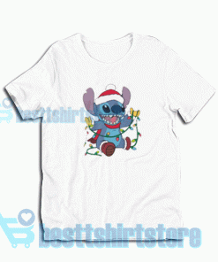 Stitch Christmas Lights T Shirt White 247x296 - Best Shirt Store