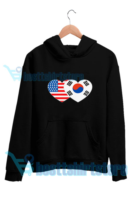 Patriotik-Amerika-Korea-Hoodie