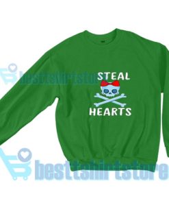 Steal-Hearts-Valentines-Sweatshirt-Green