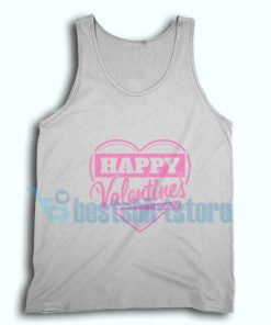 Happy Valentines Day Pink Tank Top