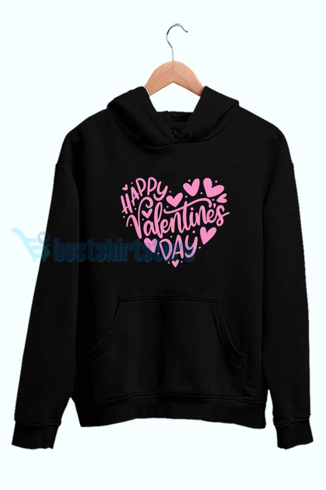 Happy Valentines Pink Hoodie